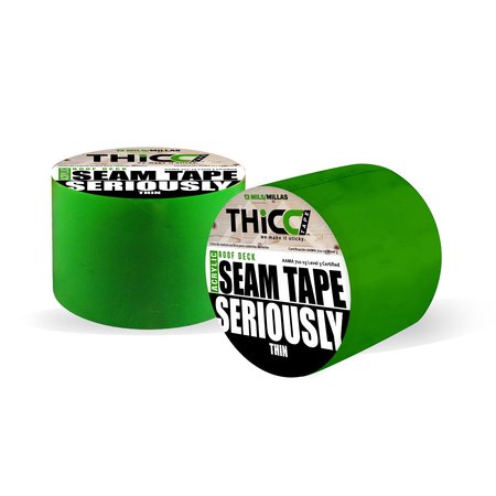 Thicc Acrylic Tape for Roof Deck Seams, Window and Door Flashing, 12mm Thick, 6" Wide x 65' Long Roll 33ROOF1028 